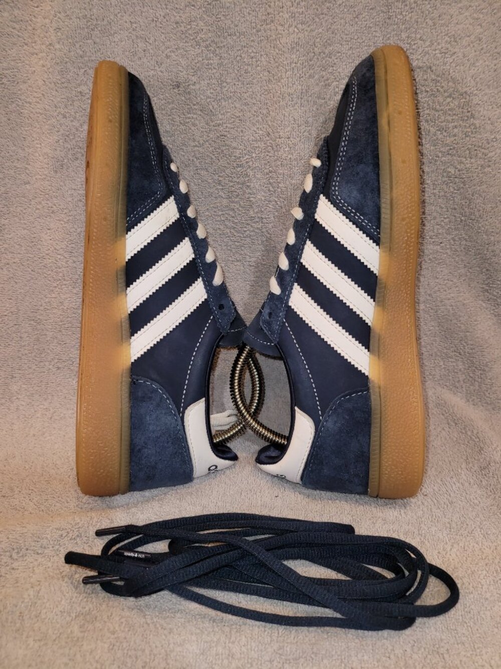 Adidas Spezial Size 6.5 Sporty n Rich Blue White Tan Sneakers JP7066 (#2386) - Picture 14 of 16